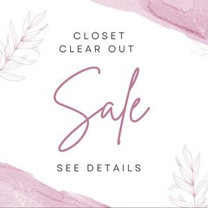 Closet clear out! Everything must go! Major deals !! See details